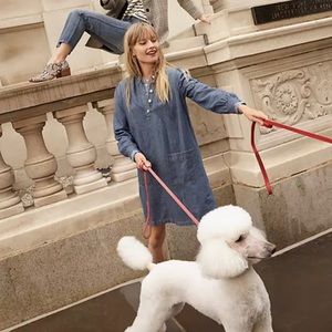 NWT Women’s Madewell Denim Patch-Pocket Popover Dress Size XS